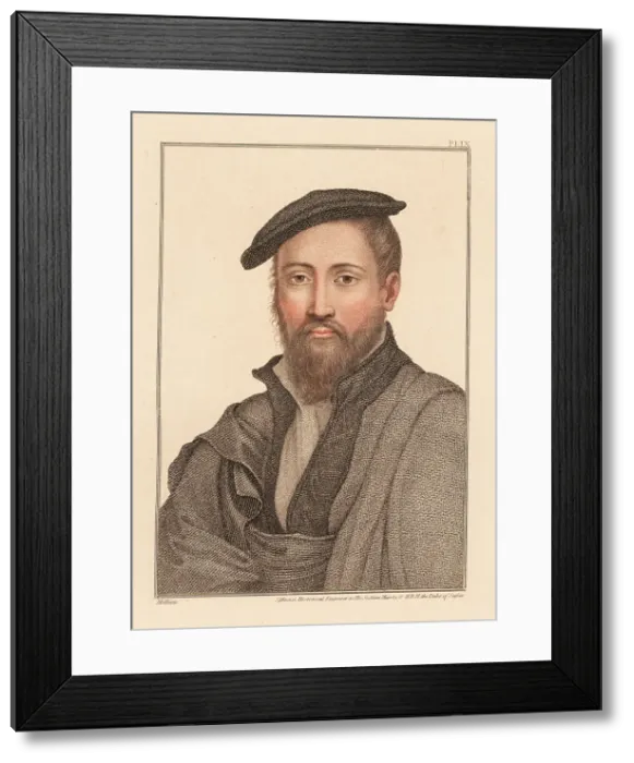 Framed Print : Portrait of an unknown man, court of King Henry VIII, c. 1532 Framed Print : Portrait of an unknown man, court of King Henry VIII, c. 1532