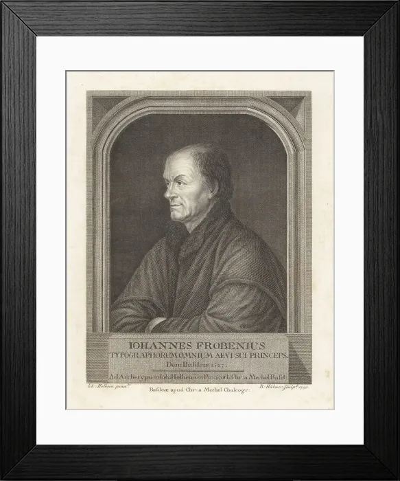 Framed Print : Portrait of publisher Johann Froben, c. 1460-1527