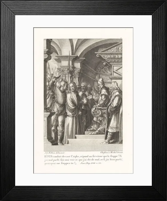 Framed Print : Jesus Christ brought before Jewish high priest Caiaphas Framed Print : Jesus Christ brought before Jewish high priest Caiaphas