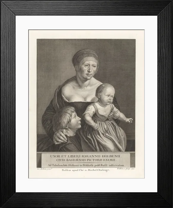 Framed Print : Portrait of Hans Holbein's family Framed Print : Portrait of Hans Holbein's family
