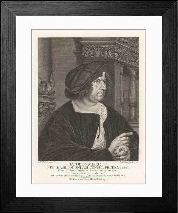 Framed Print : Portrait of Jakob Meyer, burgermeister of Basel Framed Print : Portrait of Jakob Meyer, burgermeister of Basel