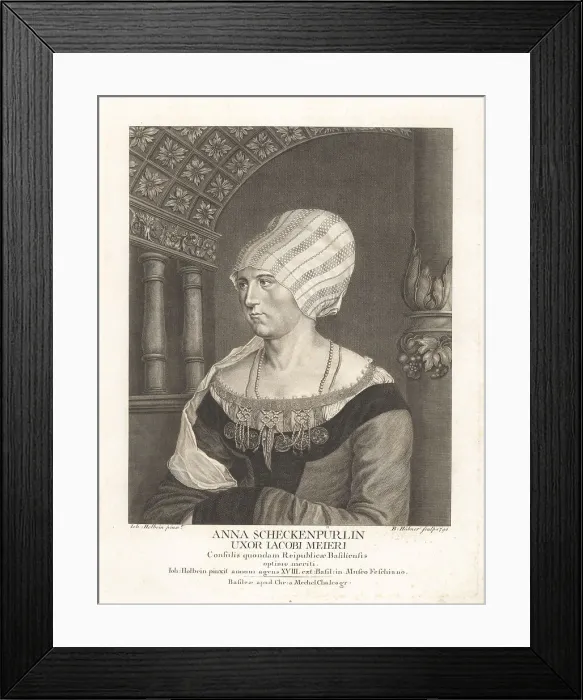 Framed Print : Portrait of Dorothea Meyer, second wife of Jakob Meyer of Basel Framed Print : Portrait of Dorothea Meyer, second wife of Jakob Meyer of Basel