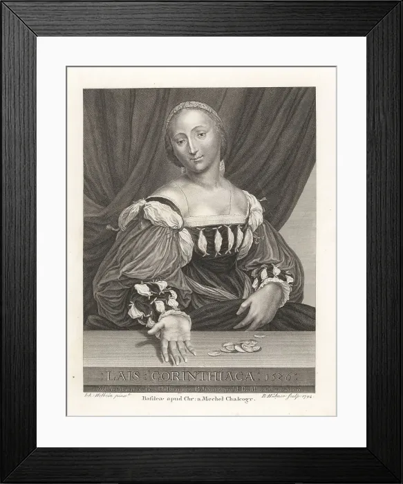 Framed Print : Portrait of Lais of Corinth, Greek courtesan Framed Print : Portrait of Lais of Corinth, Greek courtesan