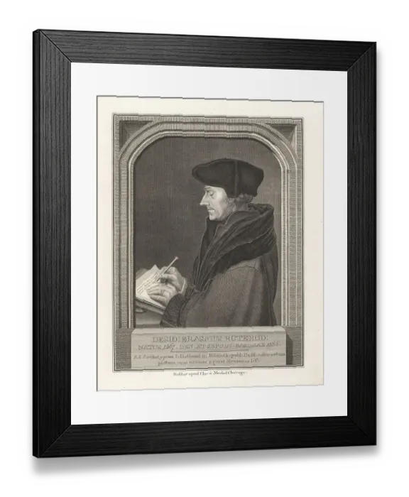 Framed Print : Portrait of Erasmus of Rotterdam, 1466-1536 Framed Print : Portrait of Erasmus of Rotterdam, 1466-1536