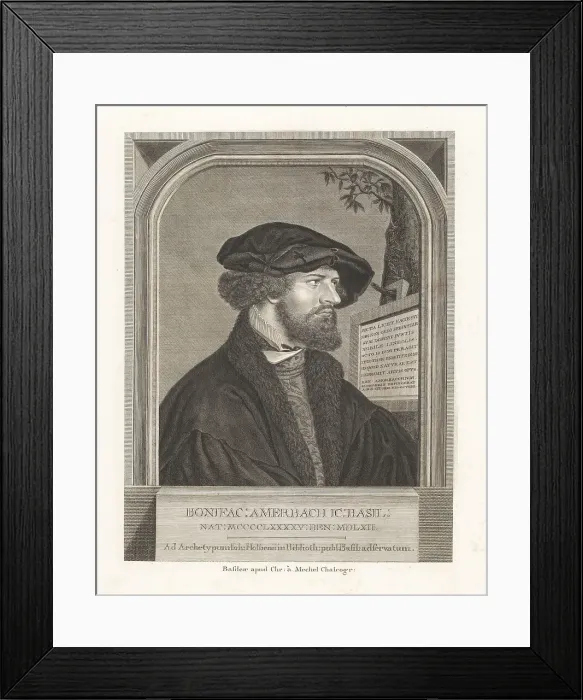 Framed Print : Portrait of Bonifacius Amerbach, 1495-1562 Framed Print : Portrait of Bonifacius Amerbach, 1495-1562