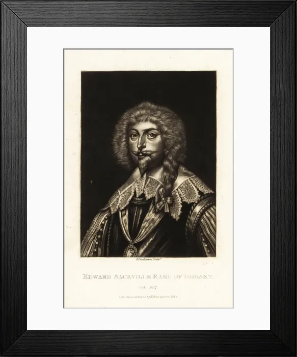 Framed Print : Edward Sackville, 4th Earl of Dorset, English courtier, soldier Framed Print : Edward Sackville, 4th Earl of Dorset, English courtier, soldier