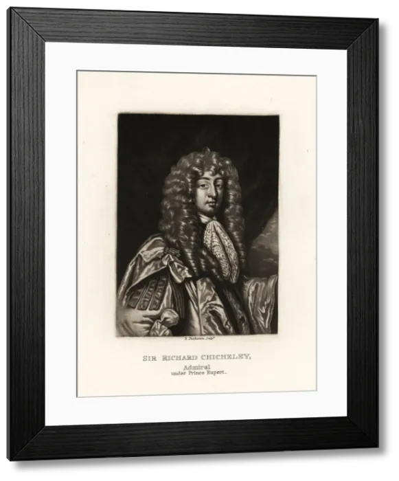 Framed Print : Rear Admiral Sir John Chicheley, c. 1640-1691 Framed Print : Rear Admiral Sir John Chicheley, c. 1640-1691