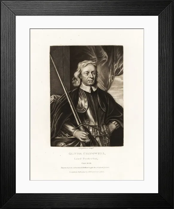 Framed Print : Oliver Cromwell, English general and statesman Framed Print : Oliver Cromwell, English general and statesman