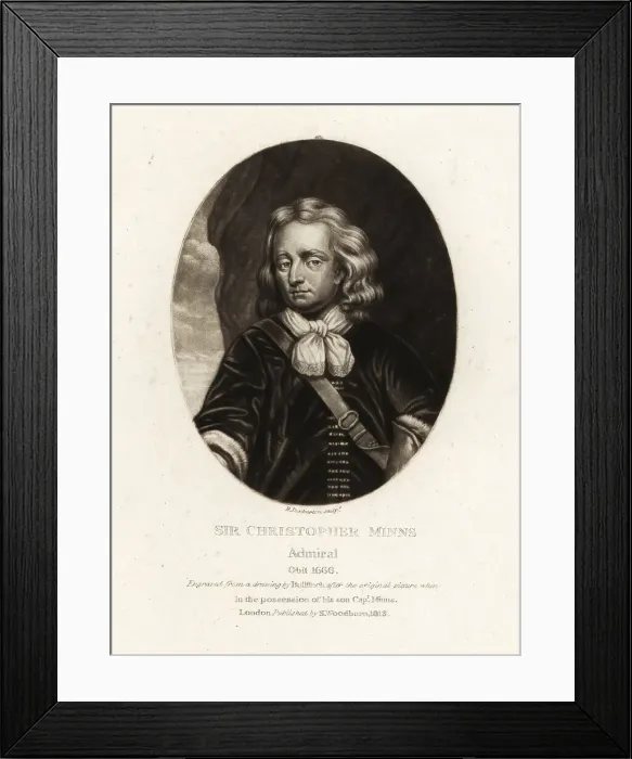 Framed Print : Sir Christopher Myngs, English naval officer and privateer Framed Print : Sir Christopher Myngs, English naval officer and privateer