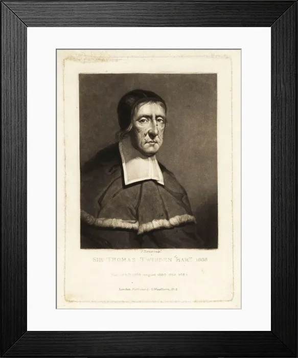 Framed Print : Sir Thomas Twisden, 1st Baronet, 1602-1683 Framed Print : Sir Thomas Twisden, 1st Baronet, 1602-1683