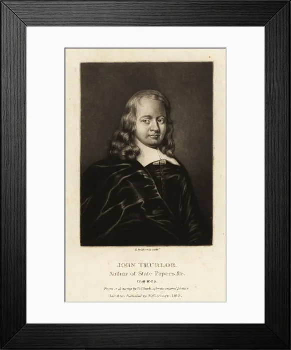Framed Print : John Thurloe, Author of State Papers, 1616-1668 Framed Print : John Thurloe, Author of State Papers, 1616-1668