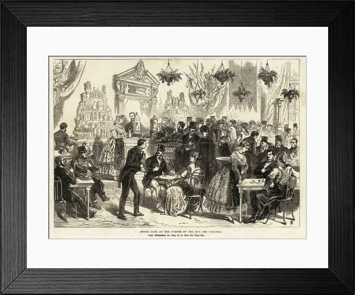 Framed Print : The popular Dutch cafe during the Paris Exposition, 1867 Framed Print : The popular Dutch cafe during the Paris Exposition, 1867