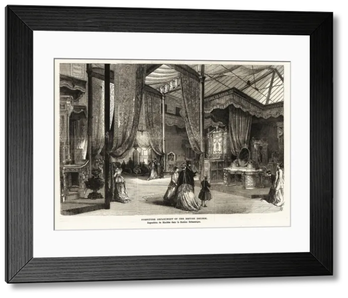 Framed Print : The furniture department, British booth, Paris Exposition 1867 Framed Print : The furniture department, British booth, Paris Exposition 1867