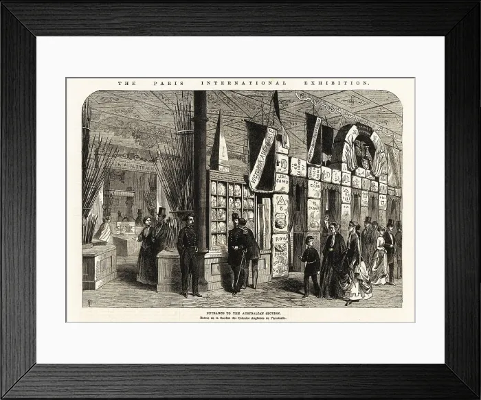 Framed Print : Entrance to the Australian Section, Paris Exposition, 1867 Framed Print : Entrance to the Australian Section, Paris Exposition, 1867