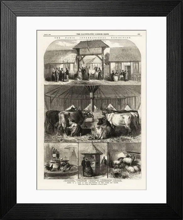 Framed Print : A model farm at the Paris Exposition, 1867 Framed Print : A model farm at the Paris Exposition, 1867