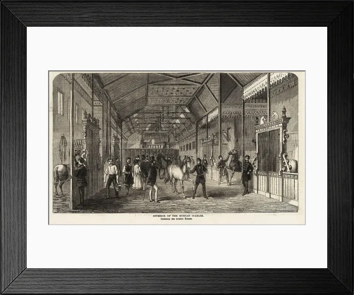 Framed Print : Interior of the Russian Stables, Paris Exposition, 1867 Framed Print : Interior of the Russian Stables, Paris Exposition, 1867