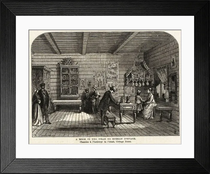 Framed Print : A room in the Isbah, Russian Departmnet, Paris Exposition, 1867 Framed Print : A room in the Isbah, Russian Departmnet, Paris Exposition, 1867