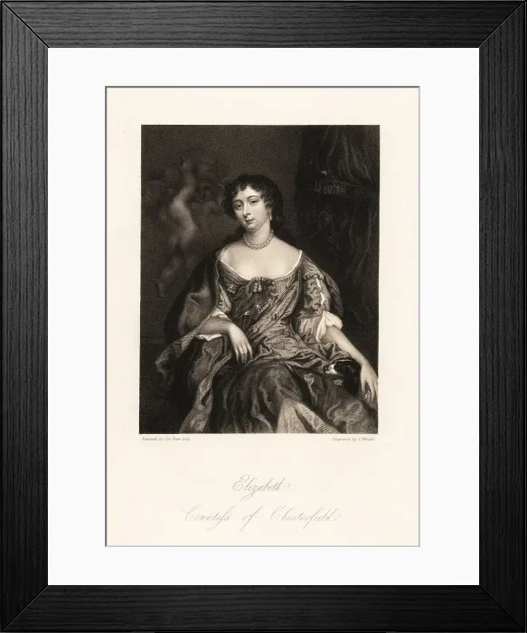 Framed Print : Lady Elizabeth Stanhope, Countess of Chesterfield, 1640-1665