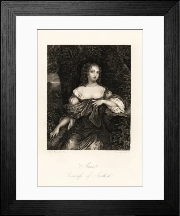Framed Print : Portrait of Anne Carnegie, Countess of Southesk, c1627-1682 Framed Print : Portrait of Anne Carnegie, Countess of Southesk, c1627-1682