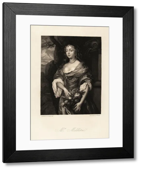 Framed Print : Mrs Jane Middleton, daughter of Sir Roger Needham, died c.1685 Framed Print : Mrs Jane Middleton, daughter of Sir Roger Needham, died c.1685