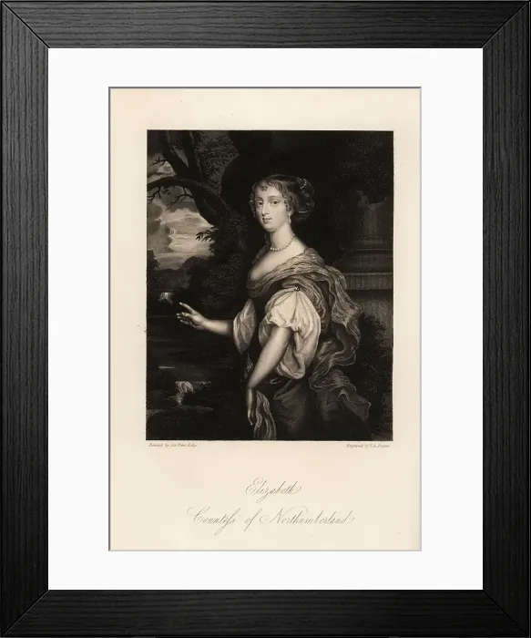 Framed Print : Portrait of Elizabeth Percy, Countess of Northumberland, 1646-16 Framed Print : Portrait of Elizabeth Percy, Countess of Northumberland, 1646-16