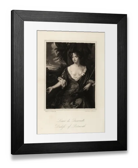 Framed Print : Portrait of Louise de Kerouaille, Duchess of Portsmouth, 1649-17 Framed Print : Portrait of Louise de Kerouaille, Duchess of Portsmouth, 1649-17