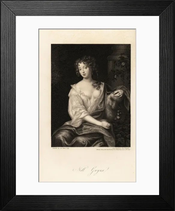 Framed Print : Nell Gwyn, Restoration actress, 1650-1687 Framed Print : Nell Gwyn, Restoration actress, 1650-1687