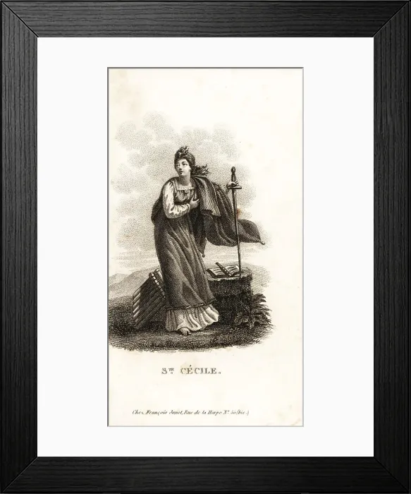 Framed Print : Saint Cecilia, martyred 232 AD Framed Print : Saint Cecilia, martyred 232 AD