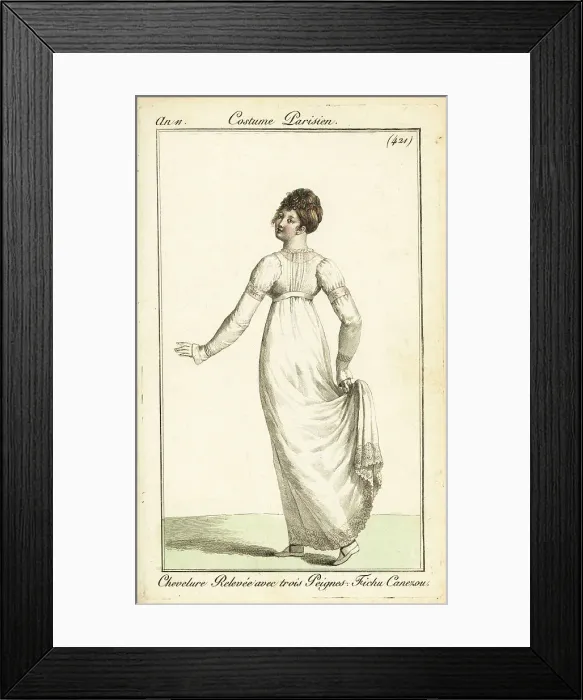 Framed Print : Woman dancing at a ball, Paris, 1802 Framed Print : Woman dancing at a ball, Paris, 1802