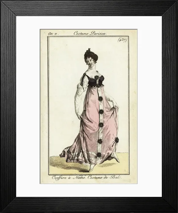 Framed Print : Woman dancing at a ball, Paris, 1803 Framed Print : Woman dancing at a ball, Paris, 1803