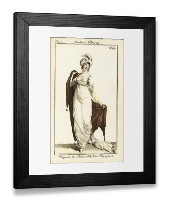 Framed Print : Merveilleuse in opera gown, Paris, 1803 Framed Print : Merveilleuse in opera gown, Paris, 1803