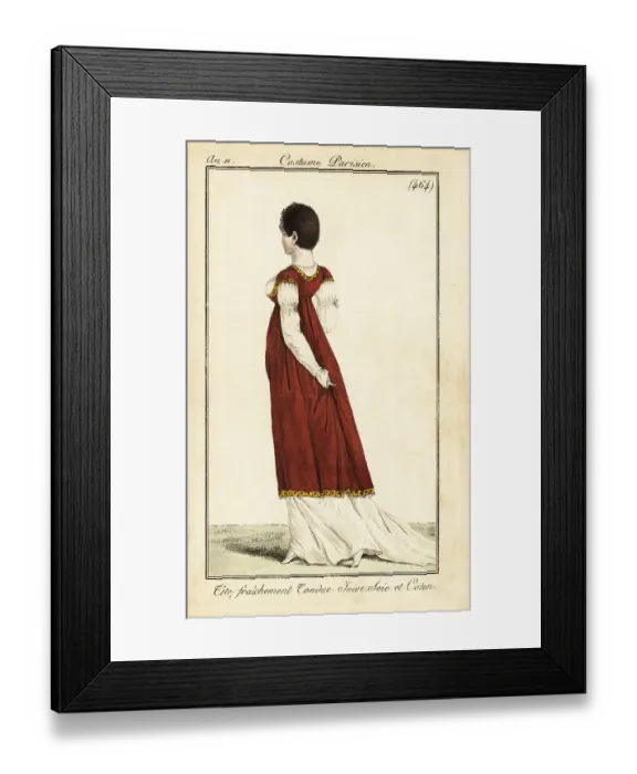 Framed Print : Fashionable woman in hairdo a la Victime, Paris, 1803 Framed Print : Fashionable woman in hairdo a la Victime, Paris, 1803