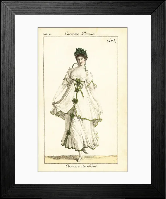 Framed Print : Woman dancing at a ball, Paris, 1803 Framed Print : Woman dancing at a ball, Paris, 1803
