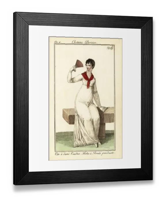 Framed Print : Fashionable woman in short haircut a la Victime, Paris, 1803 Framed Print : Fashionable woman in short haircut a la Victime, Paris, 1803