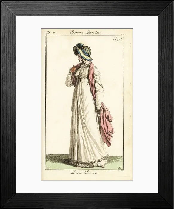 Framed Print : Woman in semi-formal wear, Paris, 1803 Framed Print : Woman in semi-formal wear, Paris, 1803