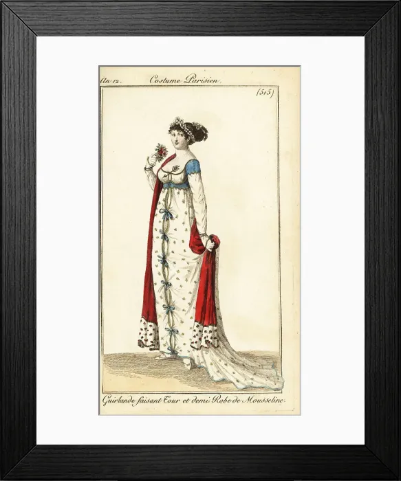 Framed Print : Woman with her hair tied with a garland, Paris, 1803 Framed Print : Woman with her hair tied with a garland, Paris, 1803