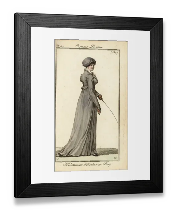 Framed Print : Amazone or woman in riding outfit, Paris, 1804 Framed Print : Amazone or woman in riding outfit, Paris, 1804