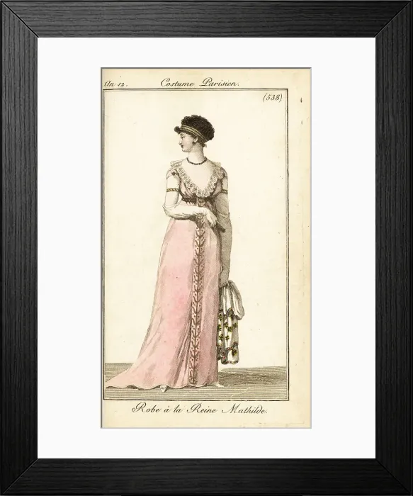 Framed Print : Woman in a gown in the style of Matilda of Flanders, Paris, 1804 Framed Print : Woman in a gown in the style of Matilda of Flanders, Paris, 1804