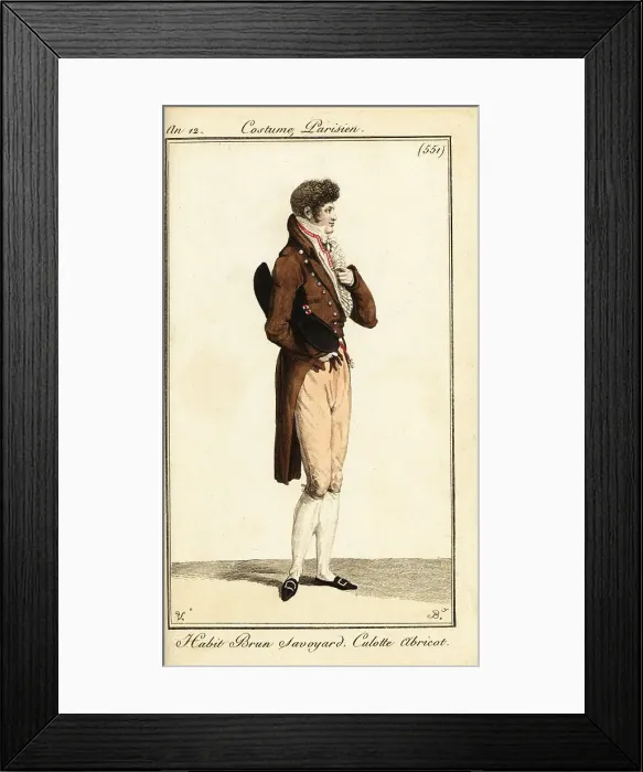 Framed Print : Dandy in semi-formal outfit, Paris, 1804 Framed Print : Dandy in semi-formal outfit, Paris, 1804