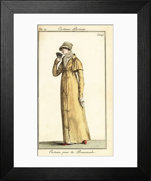 Framed Print : Woman in walking costume, Paris, 1804 Framed Print : Woman in walking costume, Paris, 1804