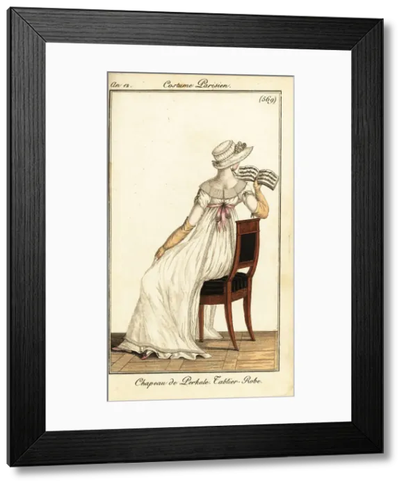 Framed Print : Woman reading a musical score, Paris, 1804 Framed Print : Woman reading a musical score, Paris, 1804