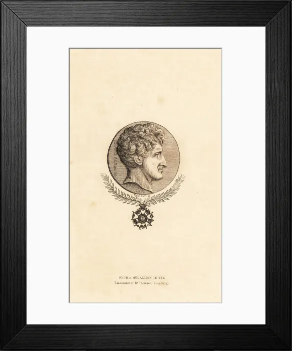 Framed Print : Portrait of Baron Georges Cuvier from a medallion Framed Print : Portrait of Baron Georges Cuvier from a medallion