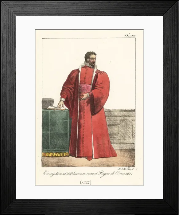 Framed Print : Councillor to a Parlement of France, 1555