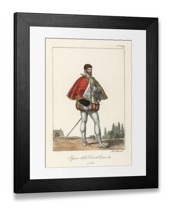 Framed Print : Lord at the court of King Henry II of France, 1558 Framed Print : Lord at the court of King Henry II of France, 1558