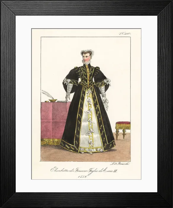 Framed Print : Elisabeth of France, daughter of King Henry II, 1558 Framed Print : Elisabeth of France, daughter of King Henry II, 1558