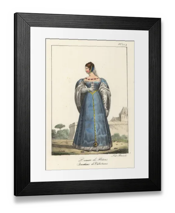 Framed Print : Diane of Poitiers, mistress to King Henry II of France Framed Print : Diane of Poitiers, mistress to King Henry II of France