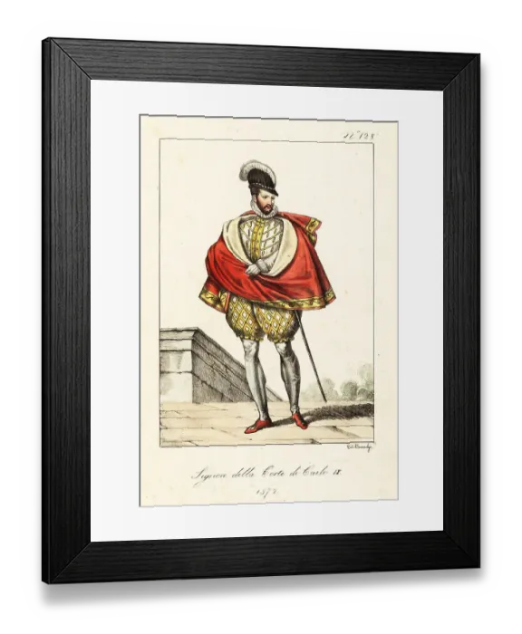 Framed Print : Nobleman at the court of King Charles IX of France, 1572 Framed Print : Nobleman at the court of King Charles IX of France, 1572