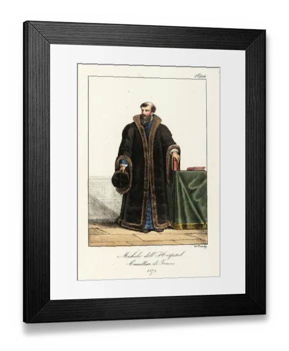 Framed Print : Michel de l'Hôpital, Chancellor of France, 1573 Framed Print : Michel de l'Hôpital, Chancellor of France, 1573