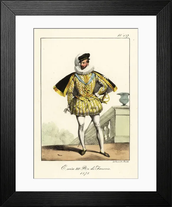 Framed Print : King Henry III of France, full portrait from 1575 Framed Print : King Henry III of France, full portrait from 1575