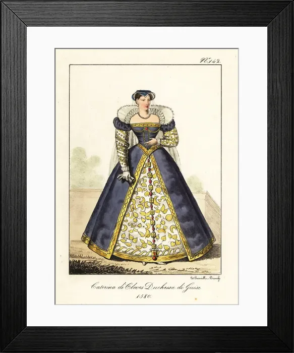 Framed Print : Catherine of Cleves, Countess of Eu, 1580 Framed Print : Catherine of Cleves, Countess of Eu, 1580